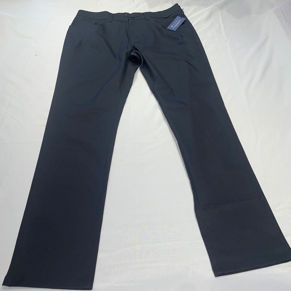Travis Mathew Open to Close Golf Pants Mens 34 Black Performance Trousers NEW